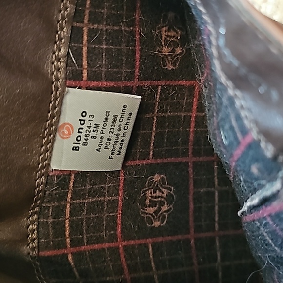 Blondo brown leather aqua protect felt lined boots size 8.5 euc - Picture 6 of 6